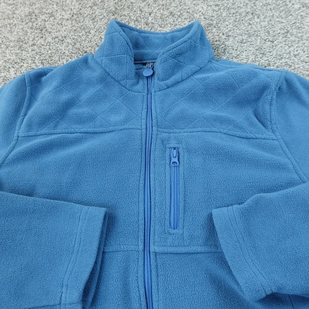 Outback Trading Jacket Womens XL Blue Fleece Full Zip Outdoor Western Rodeo Coat